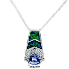 Brilliance - Pandantiv CZ tahionizat cu opal, mont